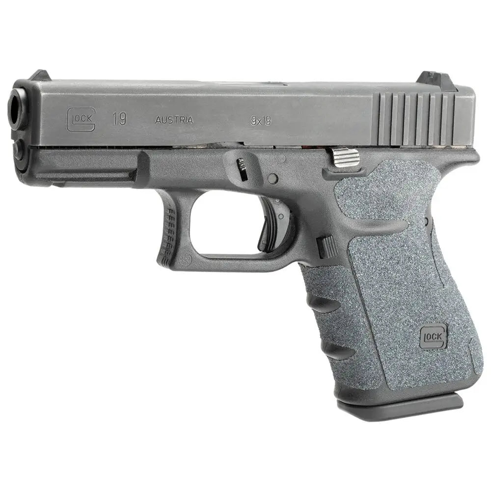 Hogue Grips Wrapter Grit Adhesive Grip for Glock 19 23 32 38 Models Black Buy at Faith and Freedom Outdoors