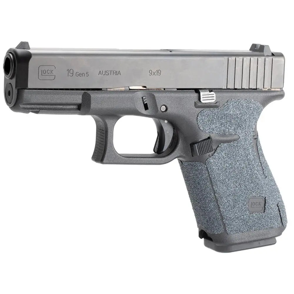 Hogue Grips Wrapter Grit Adhesive Grip Glock Gen 5 19 19mos 44 Black Buy at Faith and Freedom Outdoors