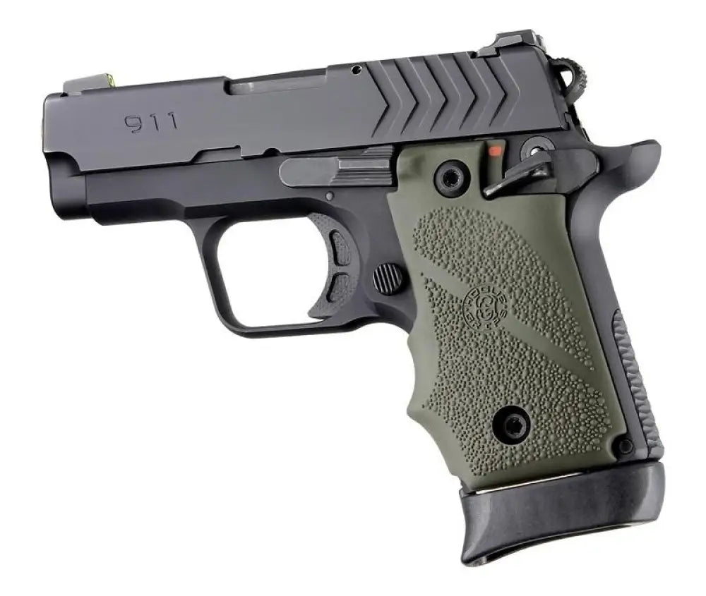 Hogue Gun Parts|grips Ambi Safety Rubber Grip for Springfield Armory 911- Od Green Buy at Faith and Freedom Outdoors