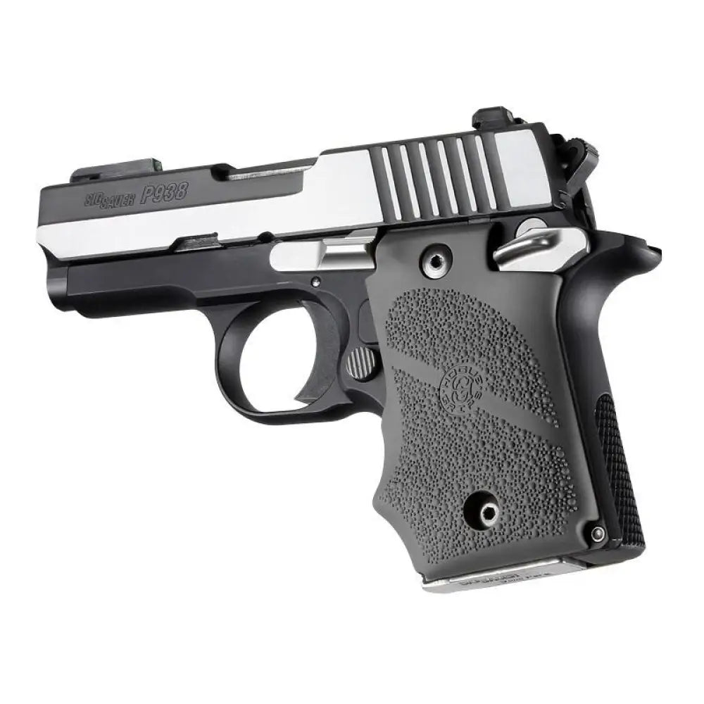 Hogue Gun Parts|grips Rubber Handgun Grips with Finger Grooves Slate Grey for Sig Sauer P938 Buy at Faith and Freedom