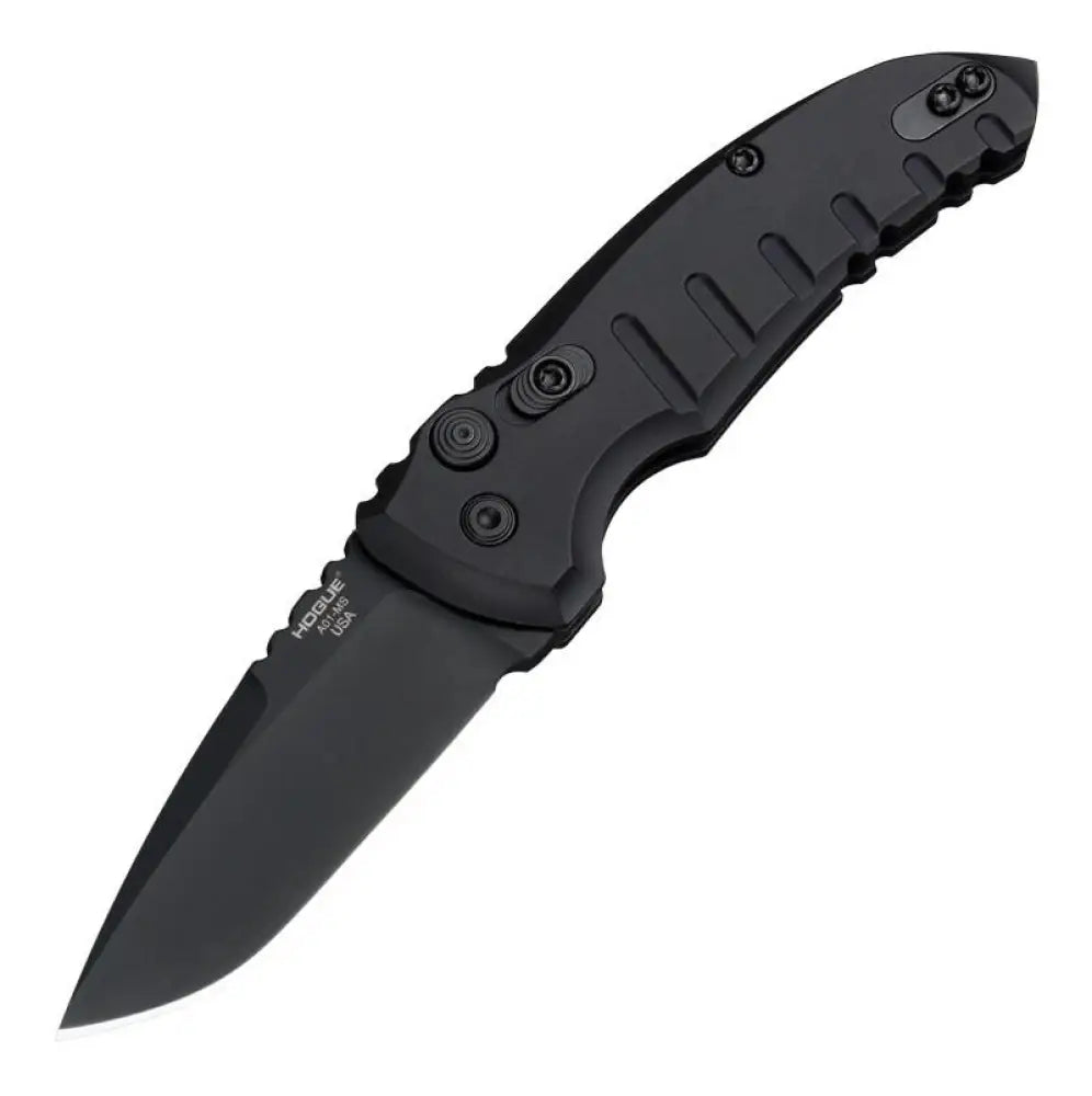 Hogue Knife Knives A01-microswitch Automatic Folder 2-3/4’’ Drop Point Blade Black Buy at Faith and Freedom Outdoors