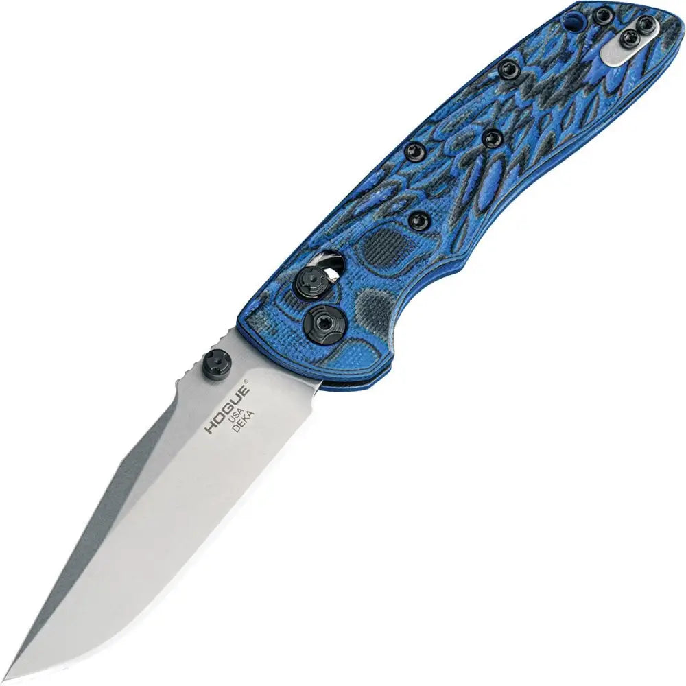 Hogue Knife Knives & Edged Tools|knives Deka 3.25’’ Able Lock Folder Clip Point Blade Tumble Finish G-10 Blu Lava Buy