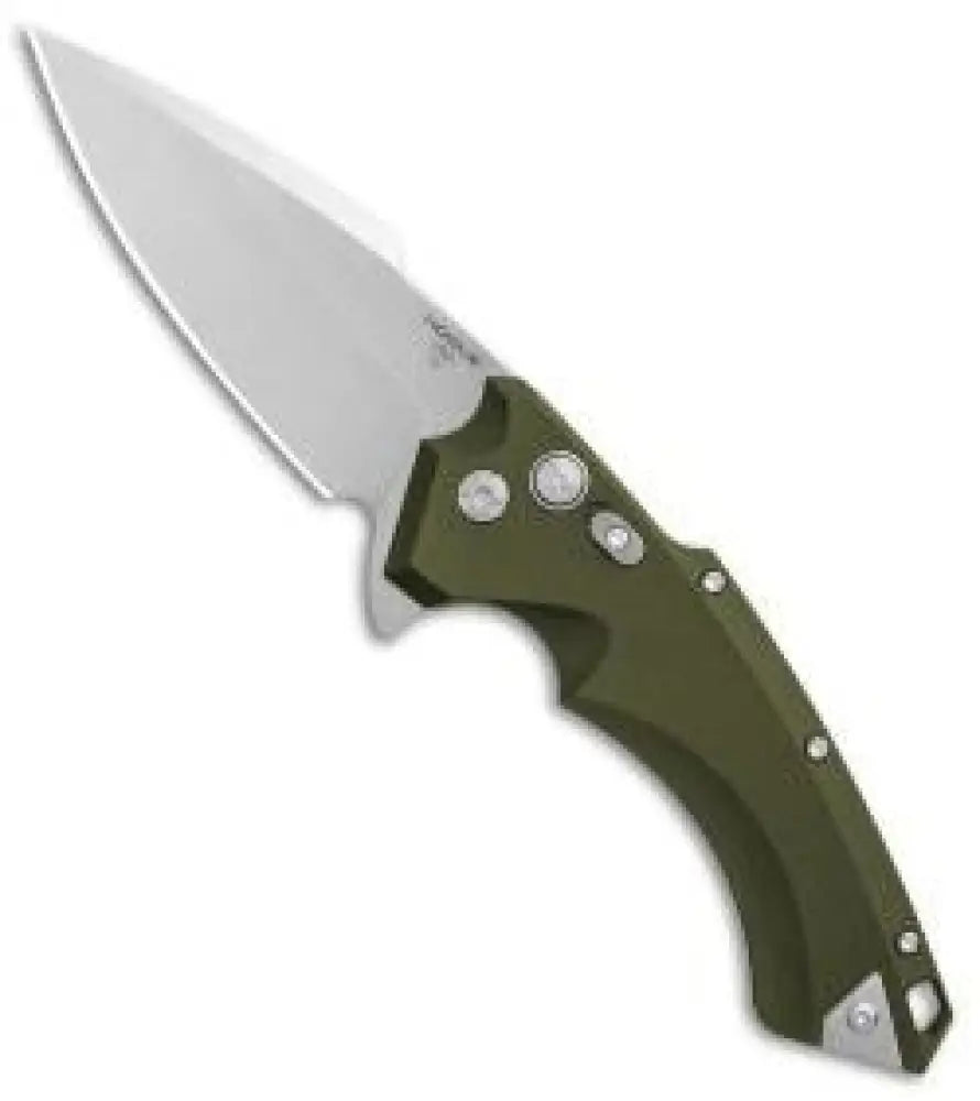 Hogue Knife Knives & Edged Tools|knives X5 Flipper: 4.0’’ Spear Point Blade - Tumbled Finish Od Green Aluminum Frame