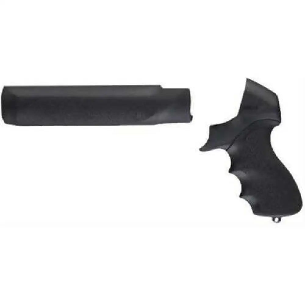 Hogue Mossberg 500 12 Gauge Overmolded Shotgun Pistol Grip and Forend Black Finger Grooves - 5015