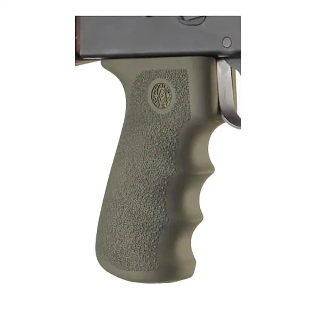 Hogue Rifle Parts Ak-47 Rubber Grips with Finger Grooves - Od Green Buy at Faith and Freedom Outdoors