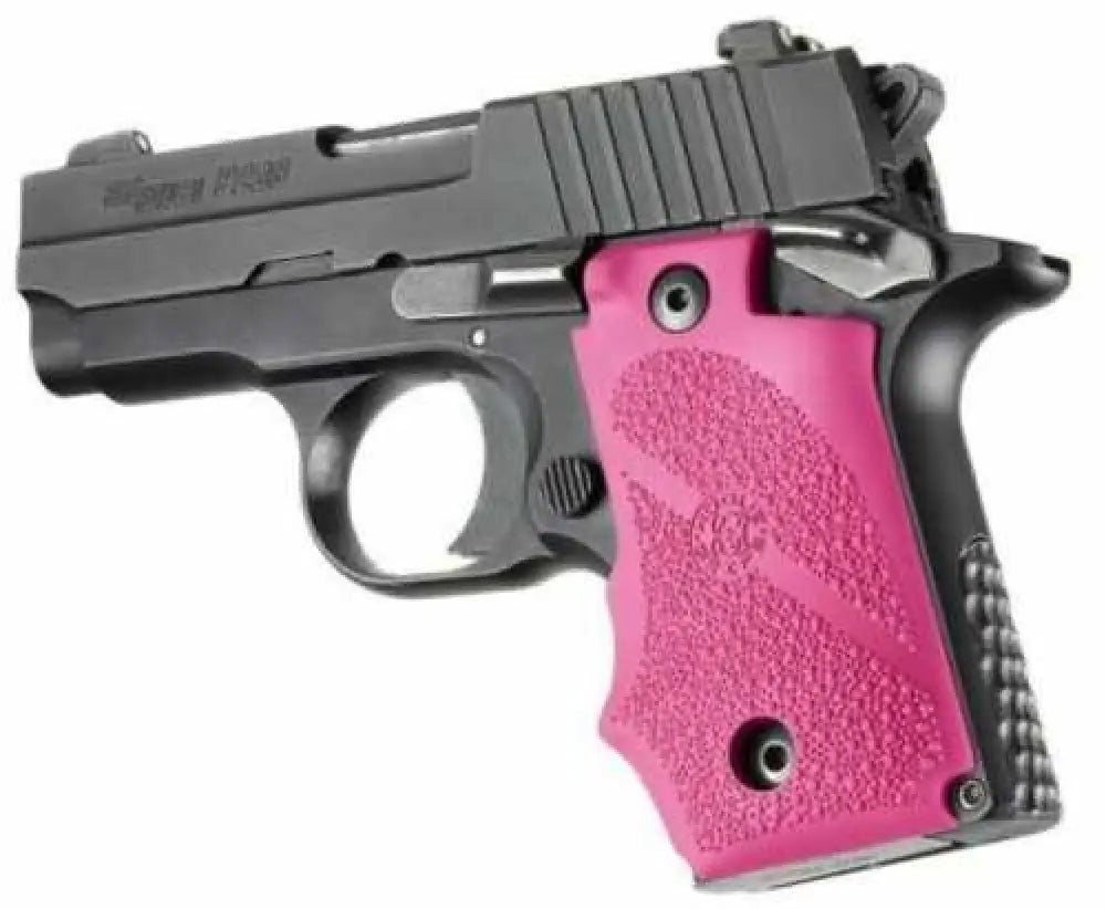 Hogue Sig P238 Grips Rubber W/finger Grooves Desert Pink 38007
