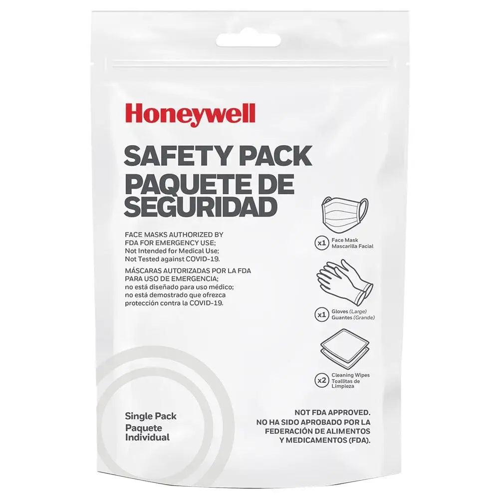 Honeywell Safety Products Usa First Aid Howard Leight Single Pack Ppe Kit Face Mask Gloves & Cleansing Wipes Buy