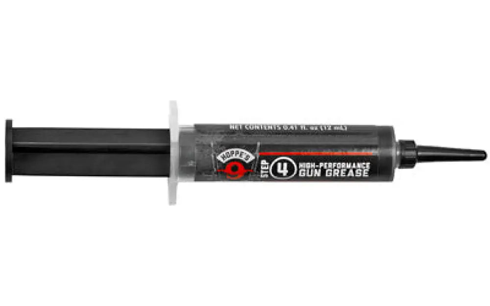 Hoppes Black Grease Syringe 12cc Buy at Faith and Freedom Outdoors - Solvents & Lubricants - Grease