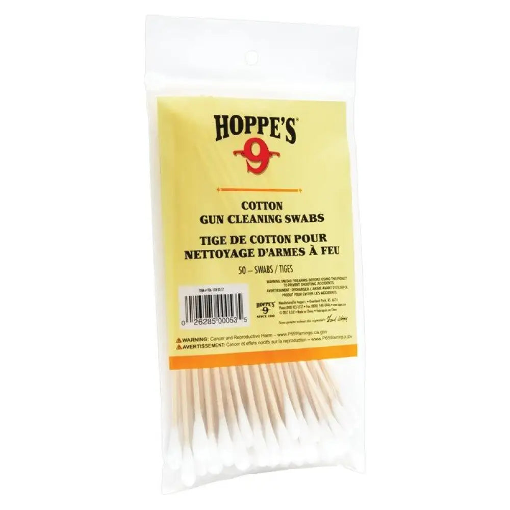 Hoppe’s Cleaning Brushes Mops and Swabs Cotton Cleaning Swab 50 Ct Wood Grain 5.9 Poly Bag Buy at Faith and Freedom
