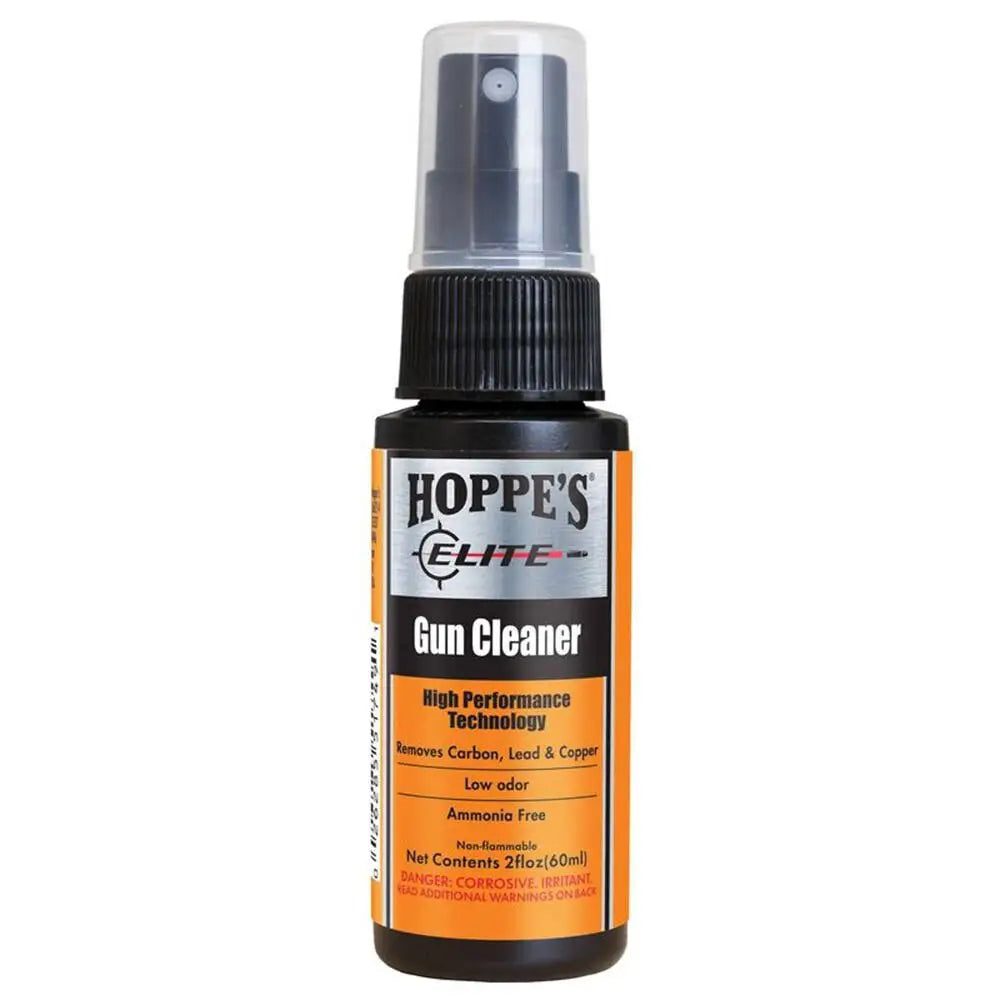 Hoppe’s Gun Oils & Cleaning Solvents Elite Cleaner 2 Oz Spray Bottle Buy at Faith and Freedom Outdoors