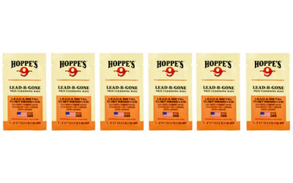 Hoppes Lead be Gone Wipe 6 Count Buy at Faith and Freedom Outdoors - Solvents & Lubricants - Wipes