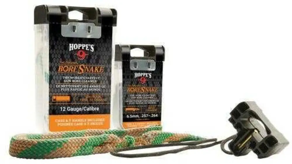 Hoppes No. 9 Boresnake Snake Den 16 Gauge Shotgun Pull Thru Cleaning Rope and Carry Case with Handle Lid - 24034d