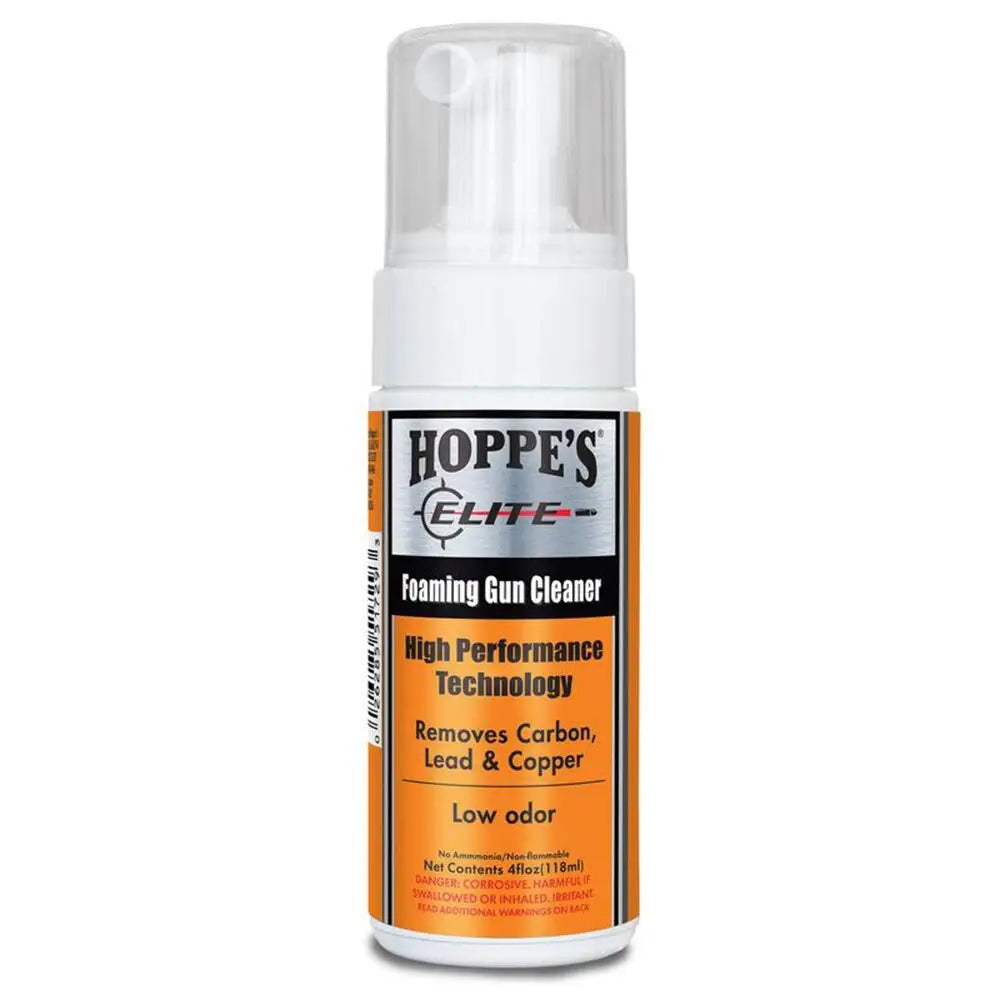 Hoppe’s Shooting|gun Oils & Gun Cleaning Solvents Elite Foaming Cleaner 4 Oz Pump Bottle Buy at Faith and Freedom