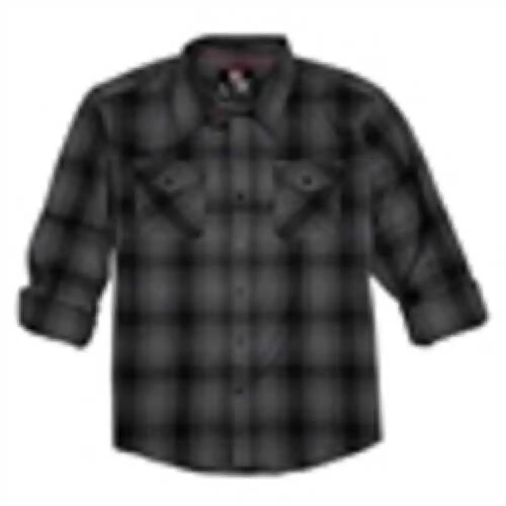 Hornady Gear 32225 Flannel Shirt 2xl Gray/black Cotton/polyester Relaxed Fit Button Up