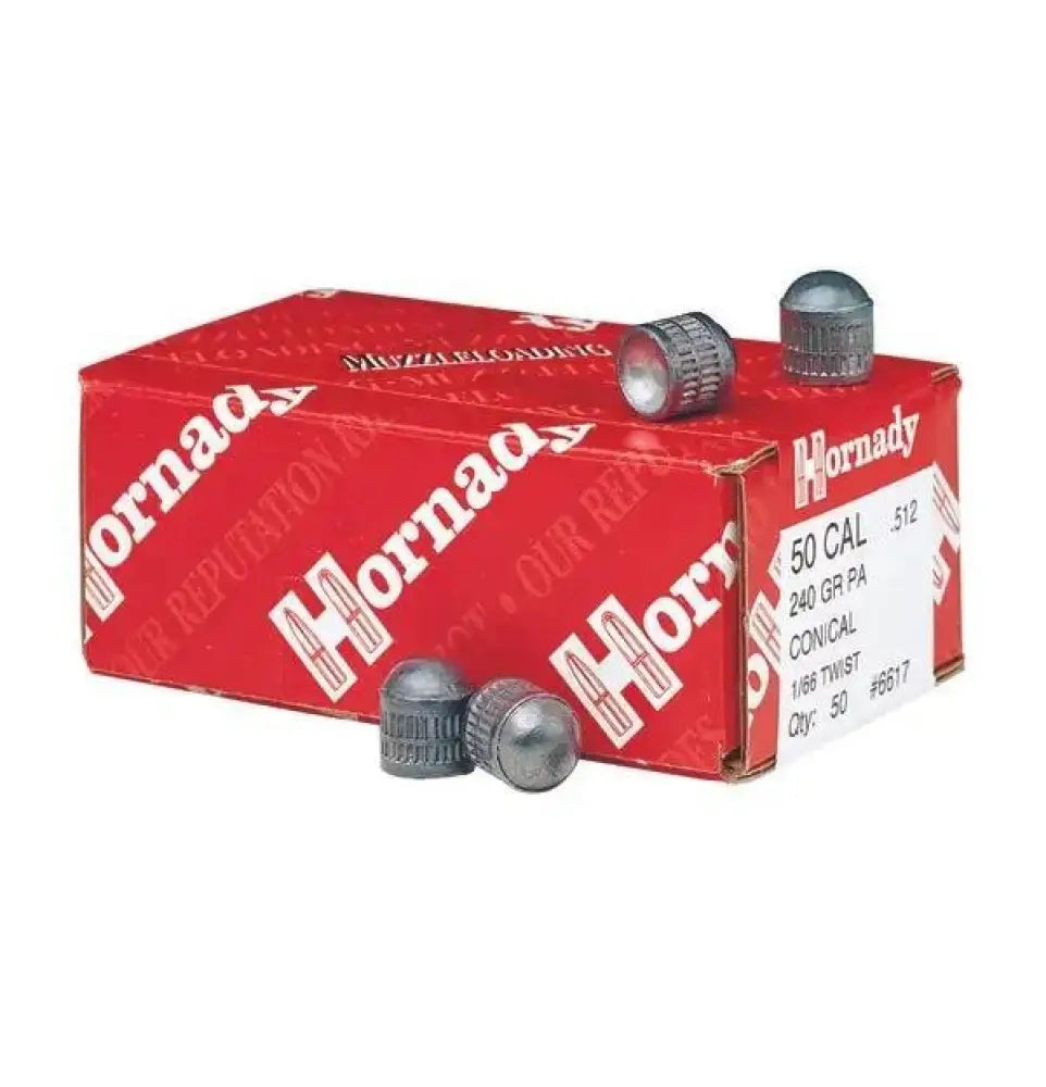Hornady Muzzleloader Bullets & Sabots 50 Cal 240 Gr Pa Conical 50/round Box Buy at Faith and Freedom Outdoors