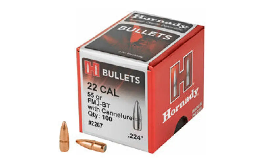 Hrndy 22cal.224 55gr W/c 100ct Buy at Faith and Freedom Outdoors - Bullets - Boat Tail