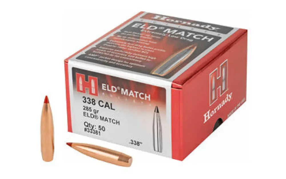 Hrndy Eld-m 338cal 285gr 50 Buy at Faith and Freedom Outdoors - Bullets - Eld Match