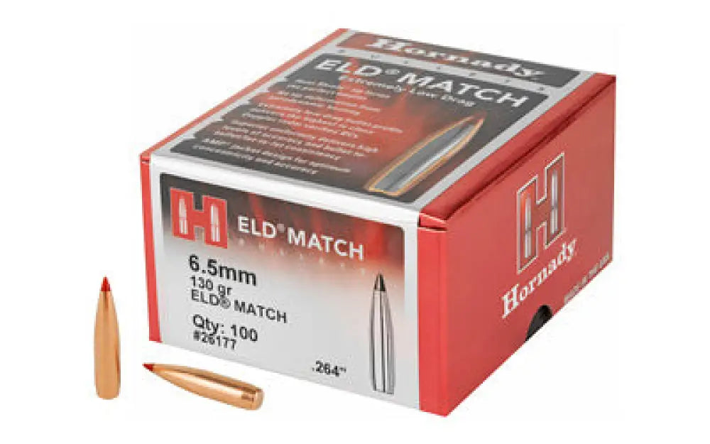Hrndy Eld-m 6.5mm.264 130gr 100ct Buy at Faith and Freedom Outdoors - Bullets - Eld Match
