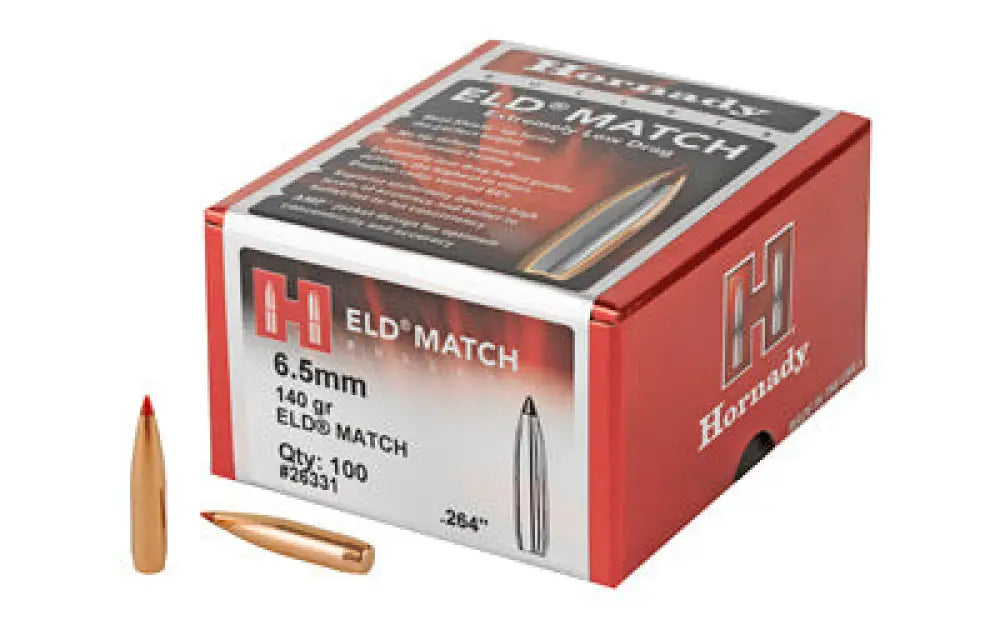 Hrndy Eld-m 6.5mm.264 140gr 100ct Buy at Faith and Freedom Outdoors - Bullets - Eld Match