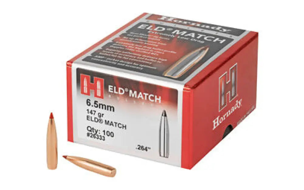 Hrndy Eld-m 6.5mm.264 147gr 100ct Buy at Faith and Freedom Outdoors - Bullets - Eld Match