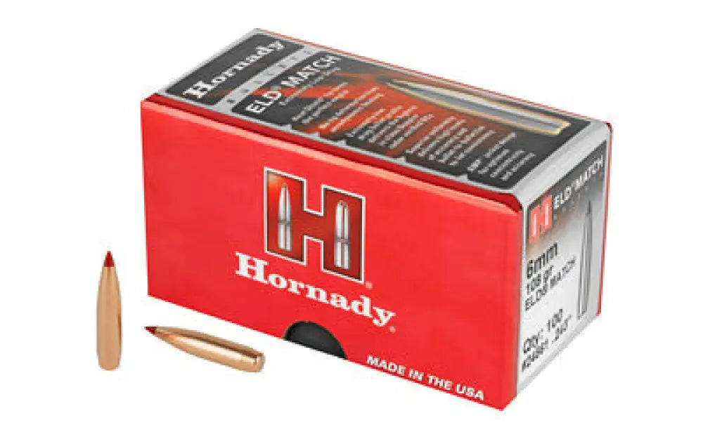 Hrndy Eld-m 6mm.243 108gr 100ct Buy at Faith and Freedom Outdoors - Bullets - Eld Match