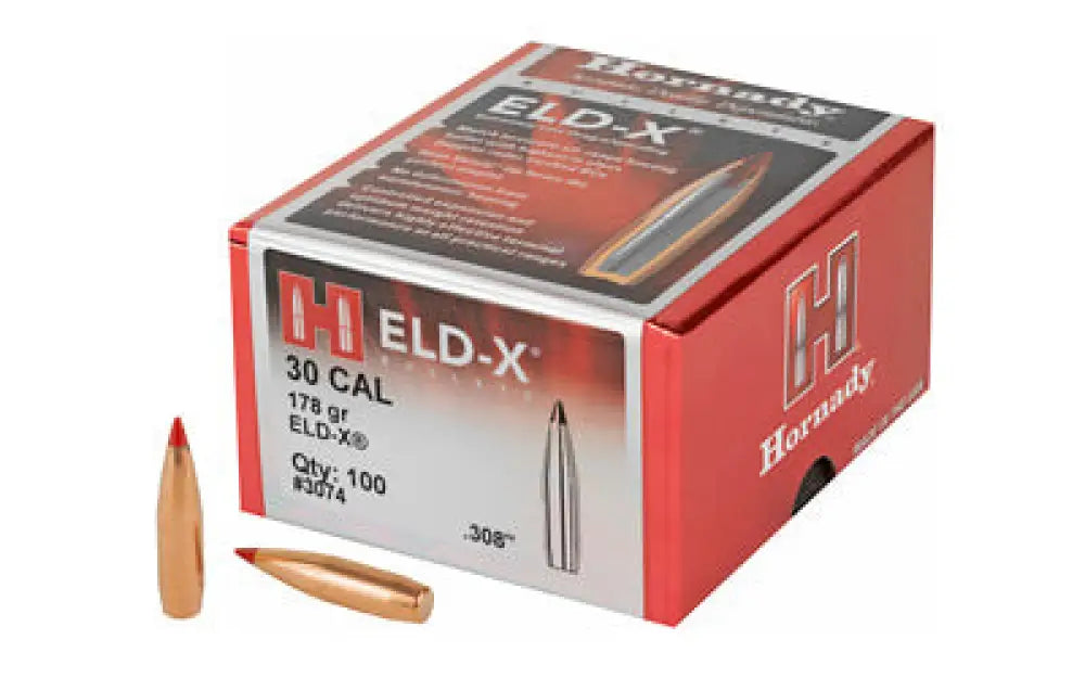 Hrndy Eld-x 30cal.308 178gr 100ct Buy at Faith and Freedom Outdoors - Bullets