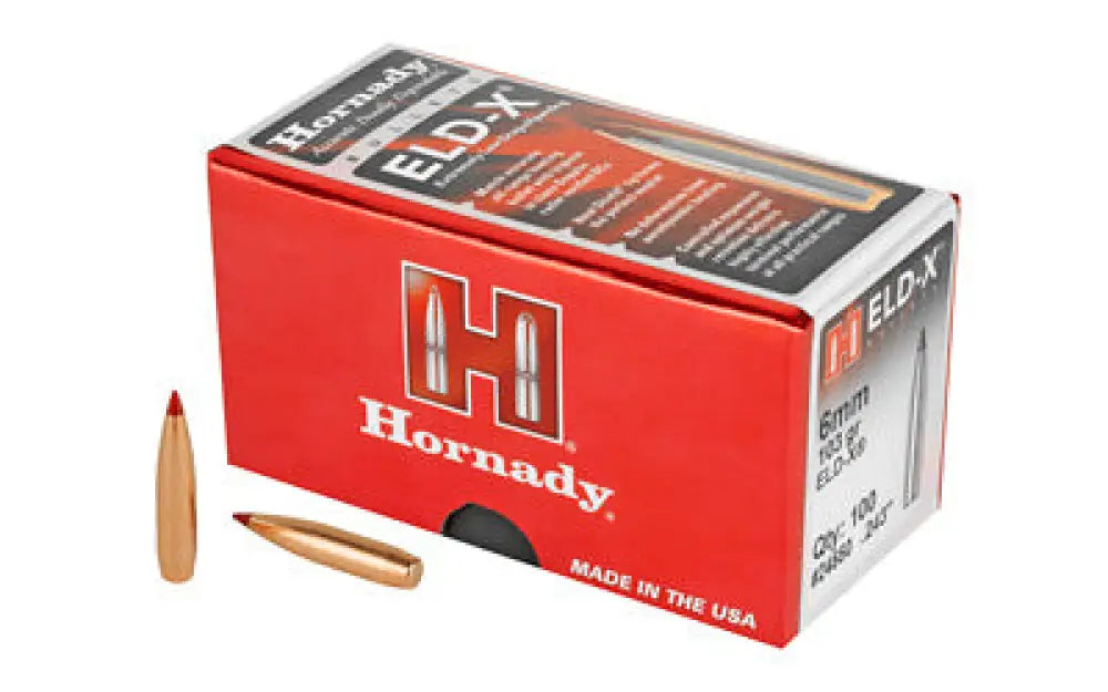 Hrndy Eld-x 6mm.243 103gr 100ct Buy at Faith and Freedom Outdoors - Bullets