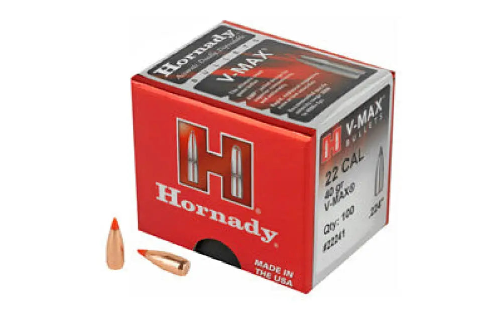 Hrndy V-max 22 Cal.224 40gr 100ct Buy at Faith and Freedom Outdoors - Bullets - V-max