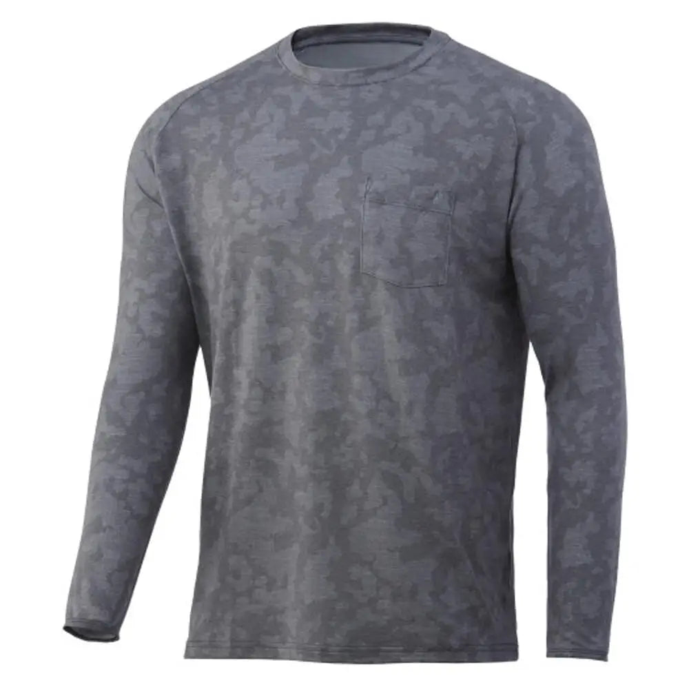 Huk Long Sleeve Shirts|clothing & Footwear Huk Waypoint Running Lakes Shirt Volcanic Ash s Buy at Faith and Freedom