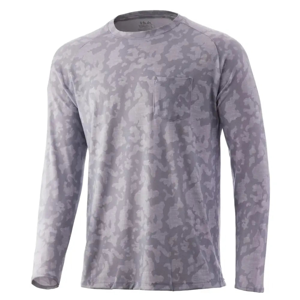 Huk Long Sleeve Shirts|clothing & Footwear Huk Waypoint Running Lakes Shirt Overcast Grey s Buy at Faith and Freedom