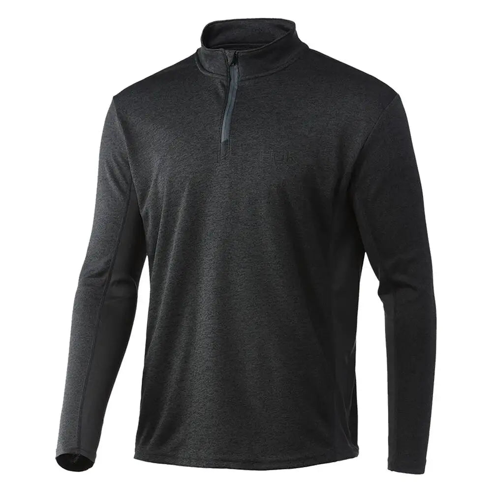 Huk Long Sleeve Shirts Huk Coldfront 1/4 Zip Shirt Volcanic Ash Heather 2xl Buy at Faith and Freedom Outdoors