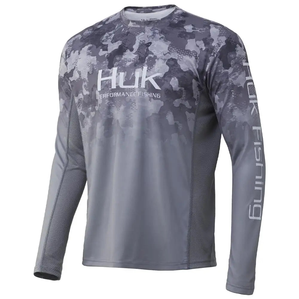 Huk Long Sleeve Shirts Huk Icon x Kc Refraction Camo Fade Storm s Buy at Faith and Freedom Outdoors