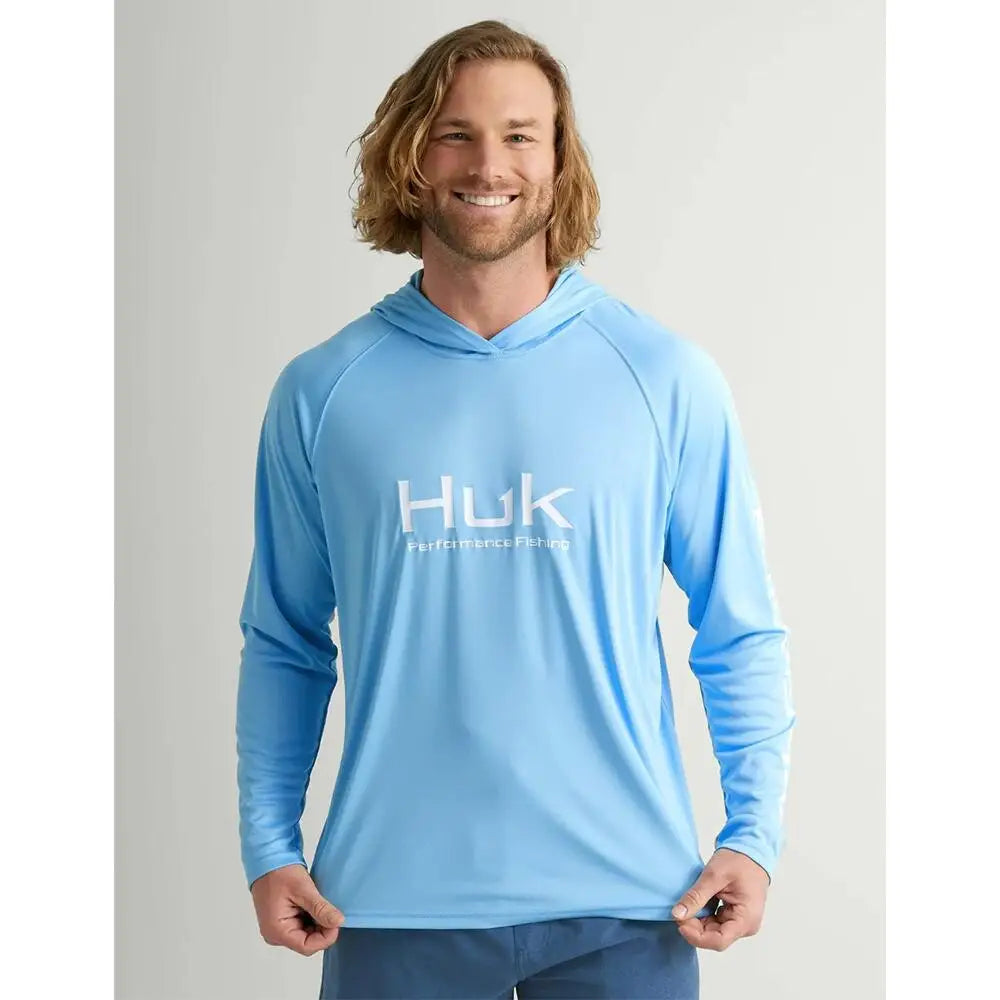Huk Long Sleeve Shirts Huk Vented Pursuit Hoodie Marolina Blue 2xl Buy at Faith and Freedom Outdoors