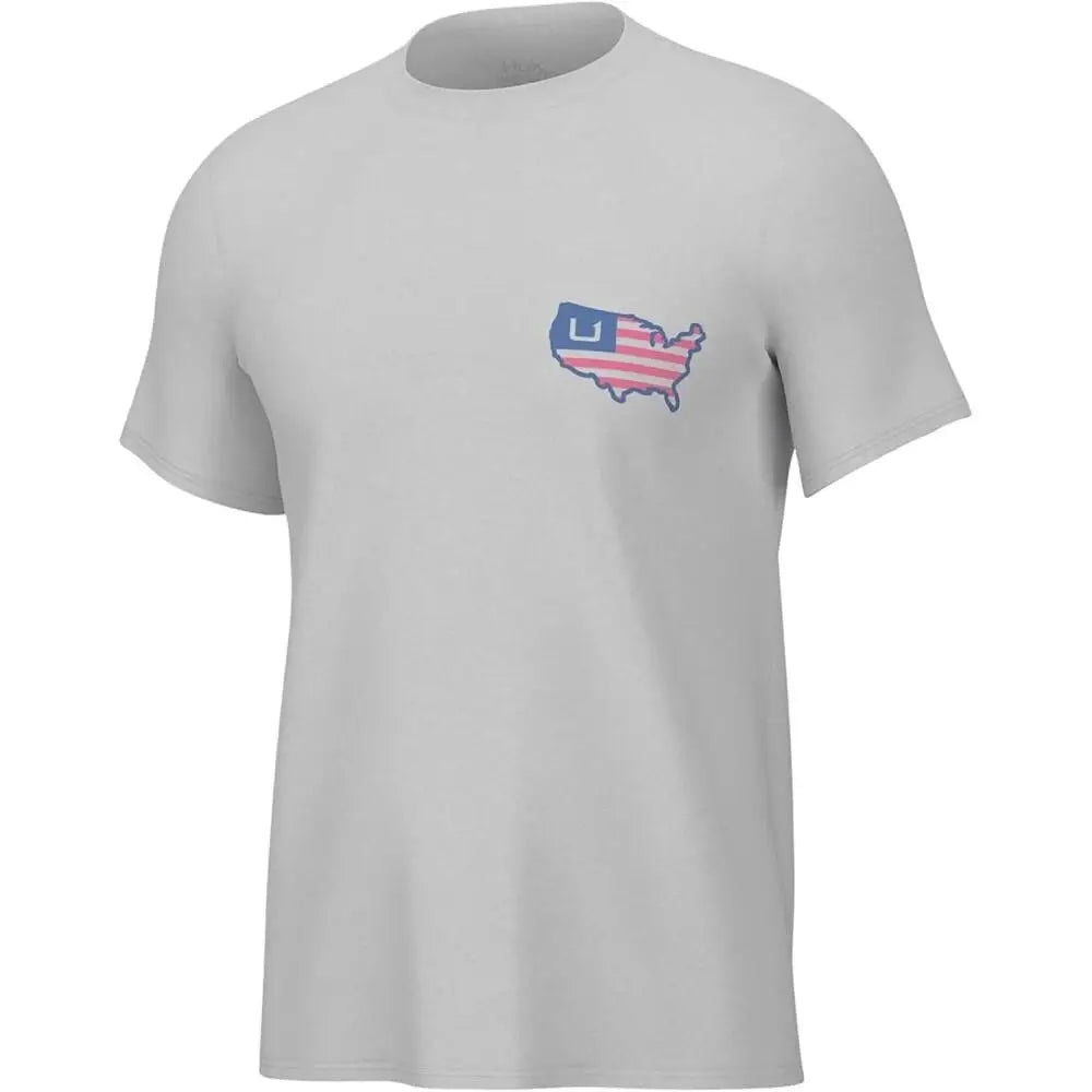 Huk Short Sleeve Shirts Huk American Tee Shirt White s Buy at Faith and Freedom Outdoors