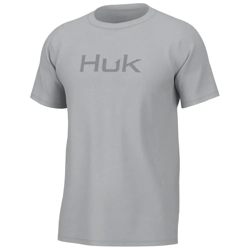 Huk Short Sleeve Shirts|clothing & Footwear Huk Logo Shirt Harbor Mist m Buy at Faith and Freedom Outdoors