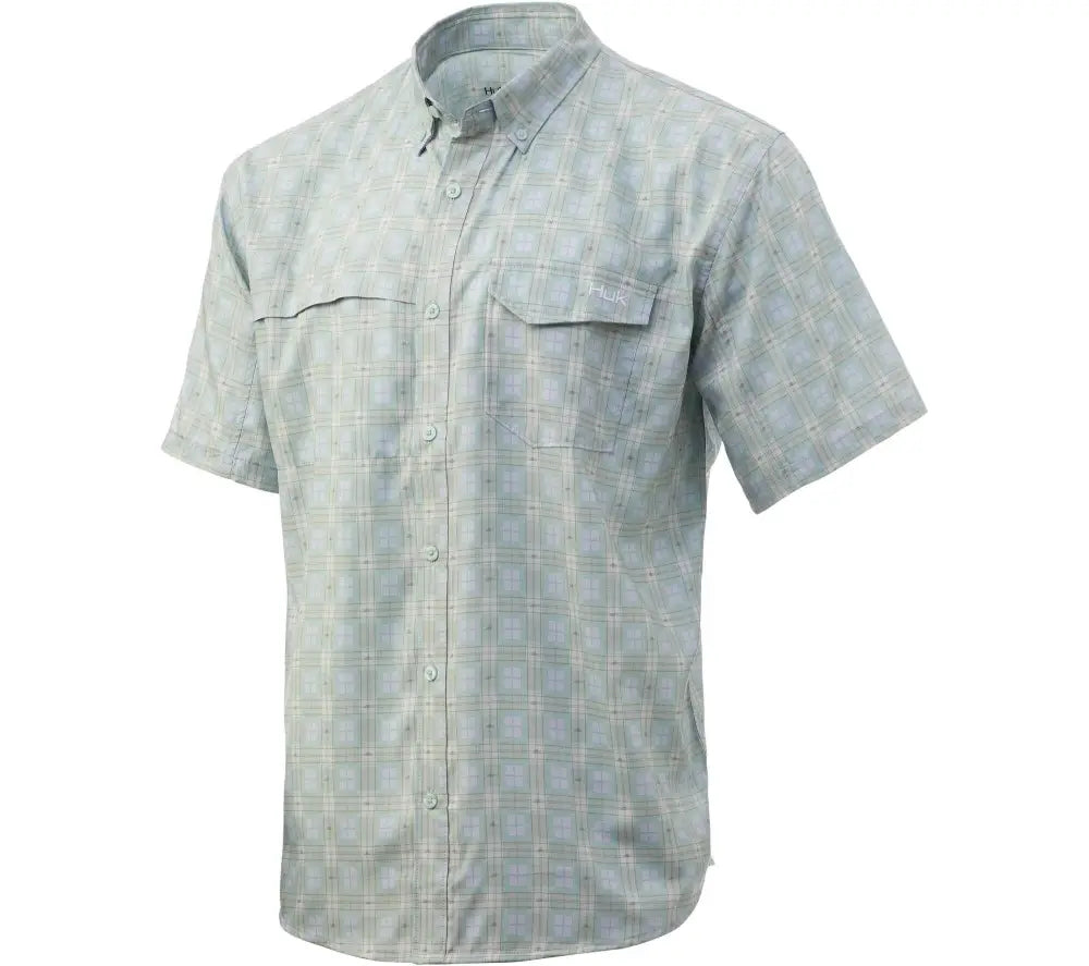 Huk Short Sleeve Shirts|clothing & Footwear Huk Tide Point Fish Plaid Ss Plein Air Mens m Buy at Faith and Freedom