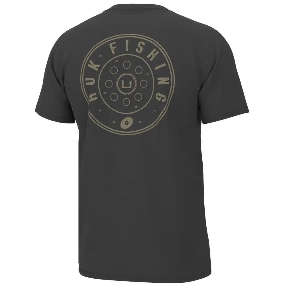 Huk Short Sleeve Shirts Huk Reel on Shirt Volcanic Ash s Buy at Faith and Freedom Outdoors