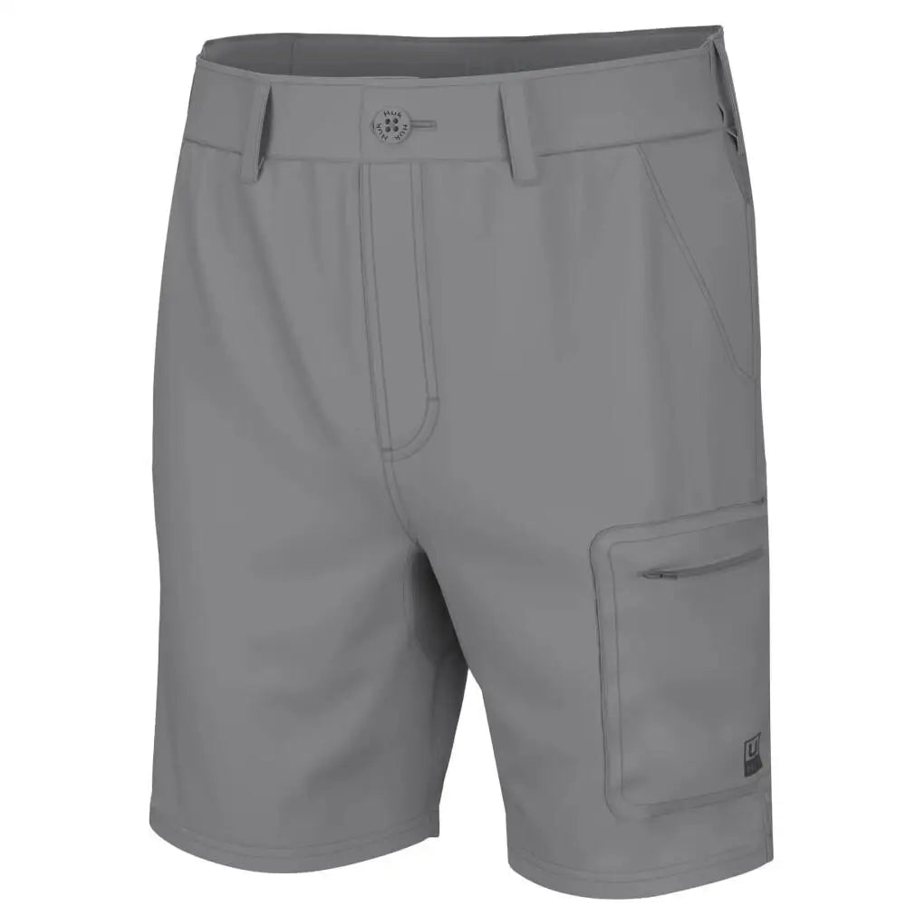 Huk Shorts|clothing & Footwear Huk Next Level 7’’ Shorts Overcast Grey Xl Buy at Faith and Freedom Outdoors