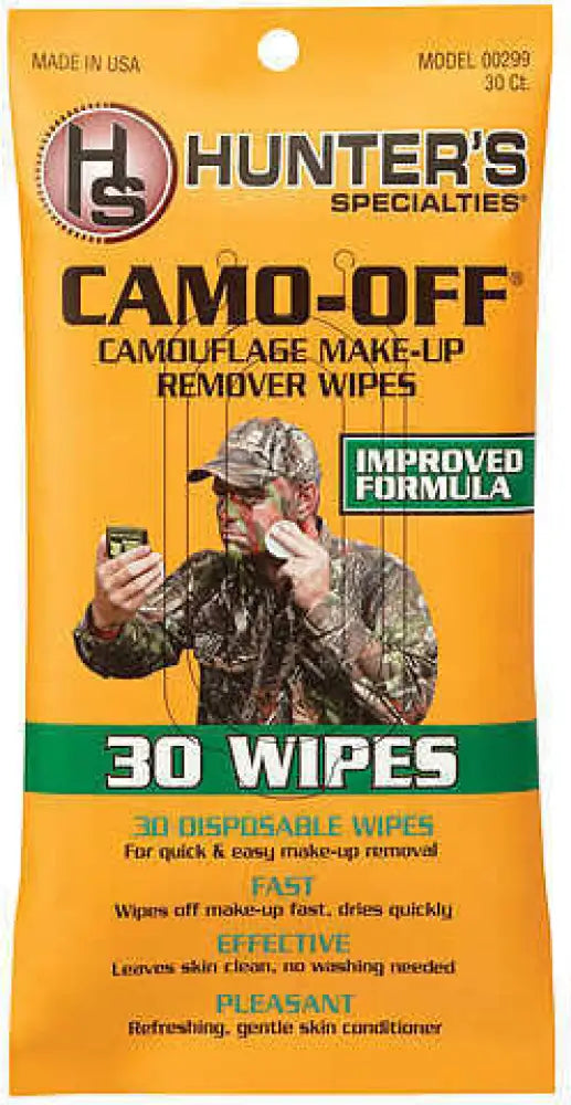 Hunters Specialties Camo-off Makeup Remover Wipes 30 Pk. Model: 00299 - 299
