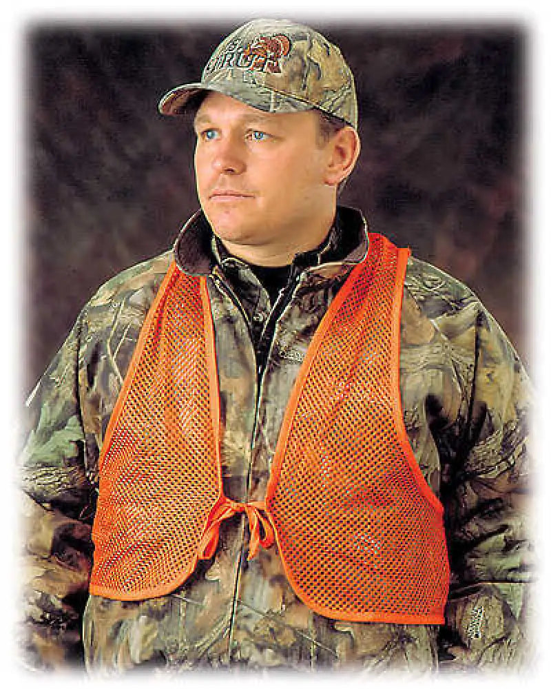 Hunters Specialties H.s. Orange Mesh Safety Vest one Size Blaze Org 2006