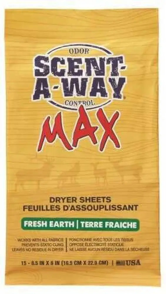 Hunters Specialties Max Dryer Sheets Fresh Earth 15 Pk. Model: 07708 - 7708