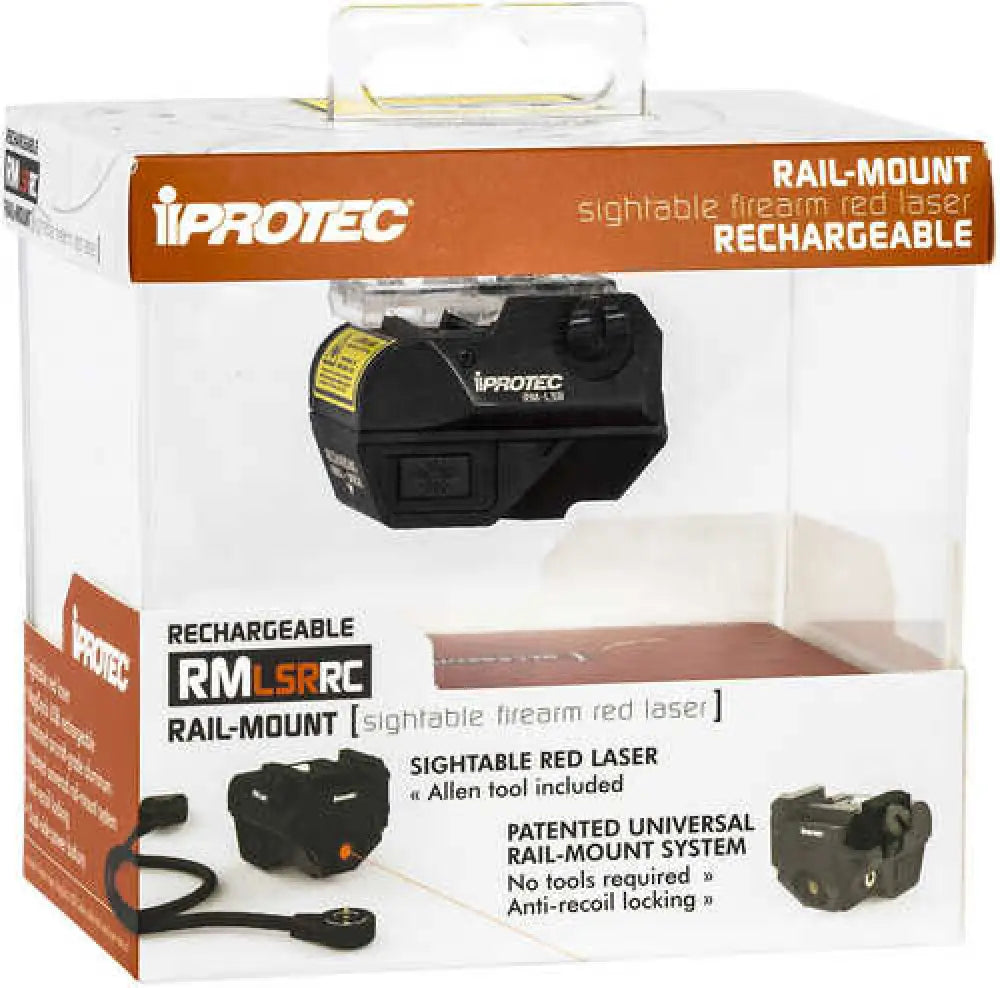 Iprotec Rmlsr Rc Rechargeable Red Laser 5mw 650 Nm Wavelength Black for Long Guns Pistol Subcompact Handg - Ipr-sps-0002