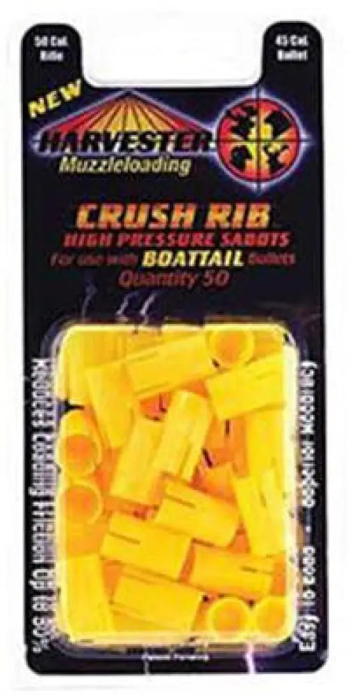 J-ron Muzzleloader Bullets & Sabots|muzzleloader Sabots Harvester 50 Cal. Crush Rib Fit 45 (boattail) 50/pk Buy