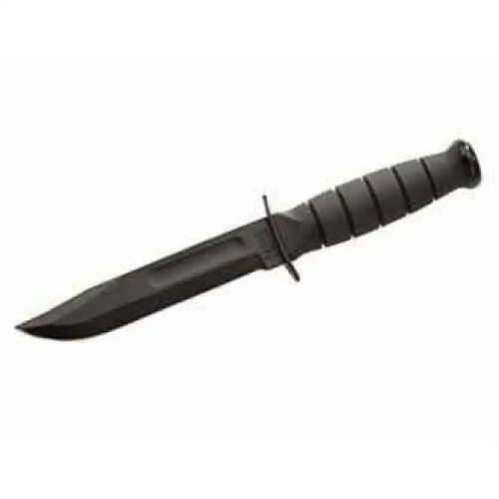 Ka-bar Black Short Fighting/utility Knife Straight Edge W/ka-bar U.s.a. Sheath 2-1256-7
