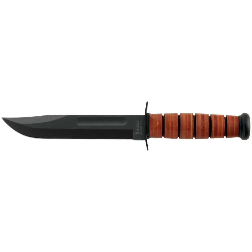 Ka-bar Knives & Edged Tools Usmc Fixed Knife 7’’ Clip Point Blade Brown with Sheath Buy at Faith and Freedom Outdoors