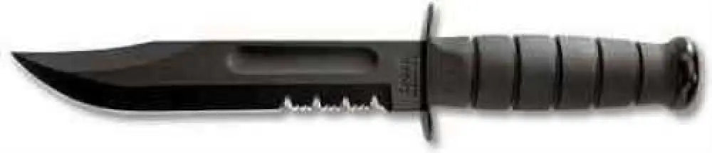 Kabar Ka-bar Fixed Blade Knife 7’’ Clip Point Glass Filled Nylon Sheath 1095 Cro-van/black Black Kraton g Combo Edge