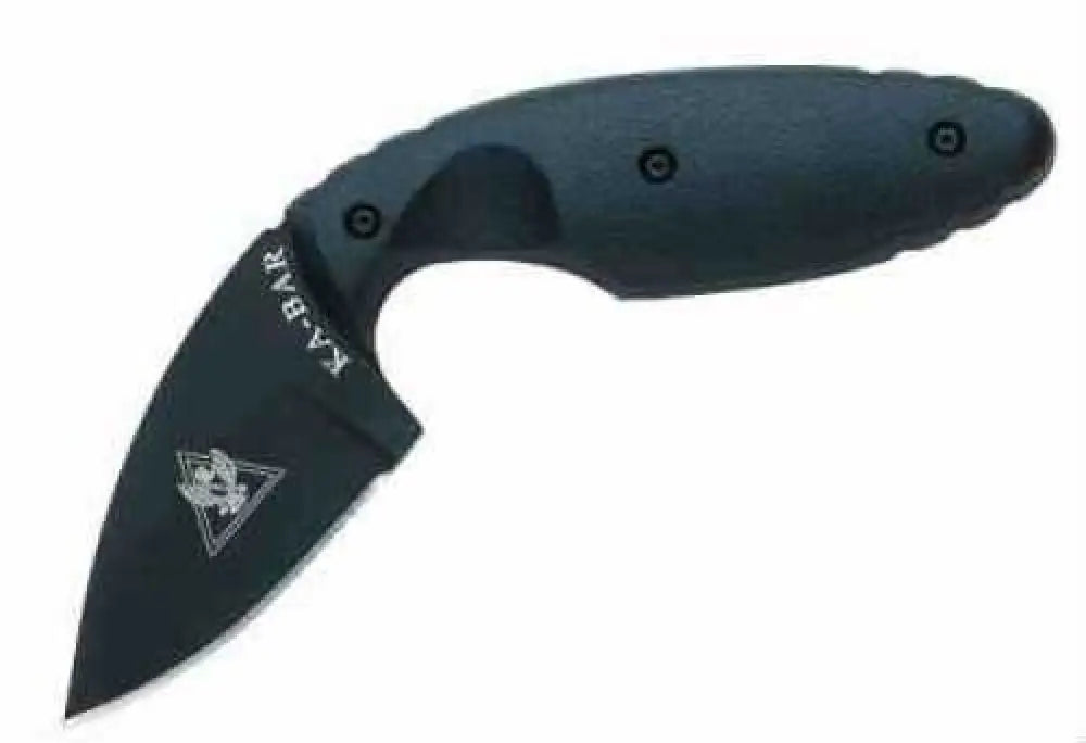 Kabar Tdi Law Enforcement 2.3’’ Fixed Blade Knife Drop Point Nylon Sheath Plain Edge Aus 8a/black Finish Black Zytel