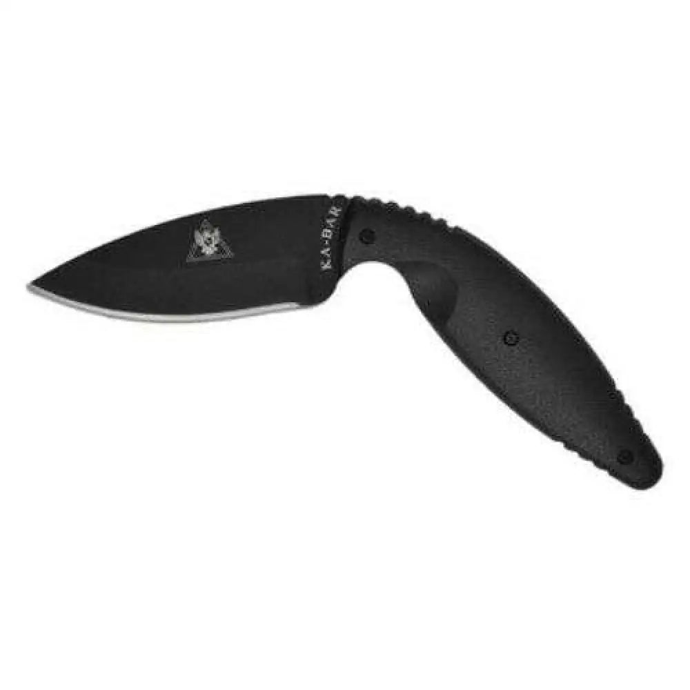 Kabar Tdi Law Enforcement Fixed Blade Knife 3.68’’ Drop Point Aus 8a/black Finish Black Zytel Frame Plain Edge Nylo