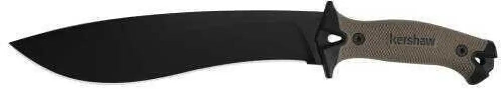Kershaw 1077tan Camp 10 Machete 10’’ 65mn Carbon Steel Fixed Rubber Tan - 1077tan