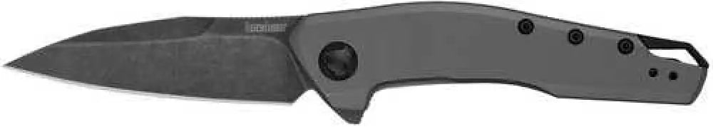 Kershaw 1815 Sanctum Edc 2.98’’ Folding Wharncliffe Blackwash 8cr13mov Ss Blade Gray Pvd Stainless Steel Handle